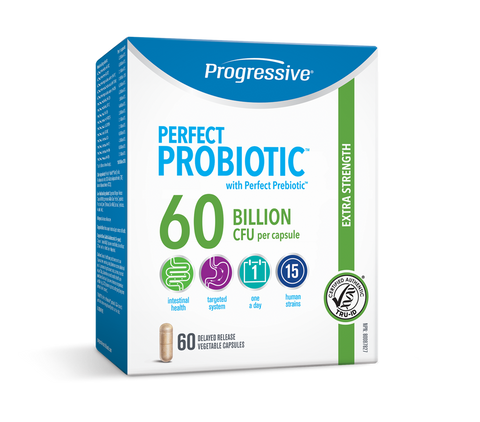 Perfect Probiotic 60 Billion -60vcaps - Progressive - Health & Body Nutrition