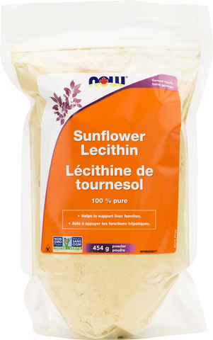 Sunflower Lecithin Powder - 454g - Now - Health & Body Nutrition