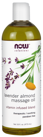 Lavender Almond Massage Oil - 473ml - Now - Health & Body Nutrition
