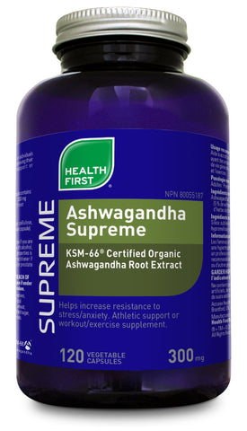 Ashwagandha Supreme 300mg - 120vcaps - Health First - Health & Body Nutrition