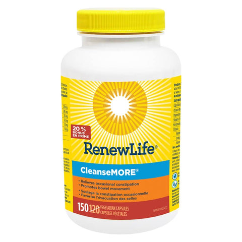 CleanseMORE - 150vcaps Bonus size  - Renew Life - Health & Body Nutrition