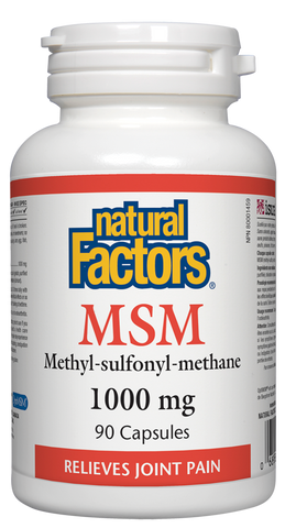 MSM 1000mg - 90caps - Natural Factors - Health & Body Nutrition