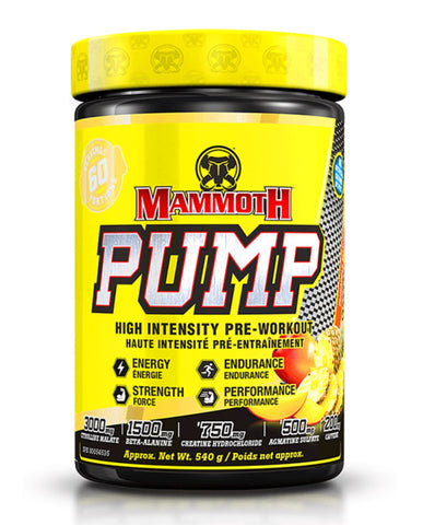 Mammoth Pump Pre-Workout - Pineapple Mango 540g - Mammoth Mass - Health & Body Nutrition
