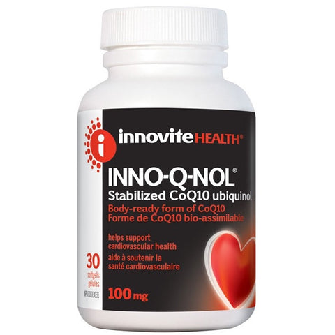 INNO-Q-NOL (CoQ10 Ubiquinol) 100mg - 30gels - Innovite Health - Health & Body Nutrition