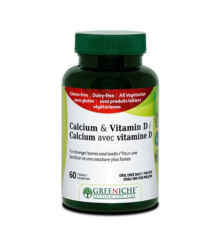 Calcium & Vitamin D - 60tabs - Greeniche - Health & Body Nutrition 