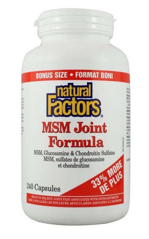 MSM Joint Formula - 240caps - Natural Factors - Health & Body Nutrition