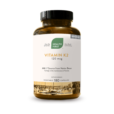 Vitamin K2 Max 120mcg - 180 vcaps - Health First - Health & Body Nutrition