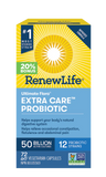 Ultimate Flora Extra Care Probiotics 50 billion Bonus Size -72 caps - Renew Life - Health & Body Nutrition