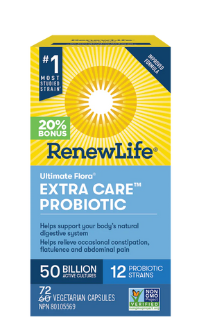 Ultimate Flora Critical Care 50 billion Bonus Size -72 caps - Renew Life - Health & Body Nutrition