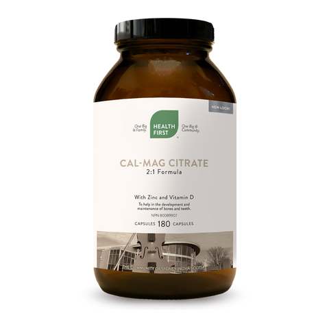 Cal-Mag Citrate 2:1 With Zinc & D - 180caps - Health First - Health & Body Nutrition