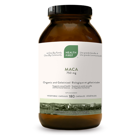 Maca 750mg - 180 vcaps - Health First - Health & Body Nutrition