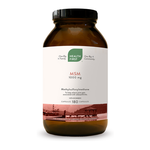 MSM 1000mg - 180caps - Health First - Health & Body Nutrition