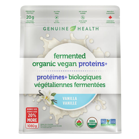 Fermented Organic Vegan Proteins+ Bonus Size 1080g - Vanilla