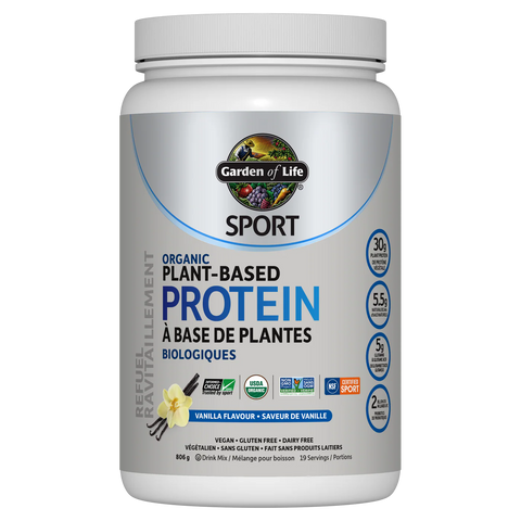 Organic Plant Based Protein - 806g - Garden Of Life Sport - Vanilla - Health & Body Nutrition