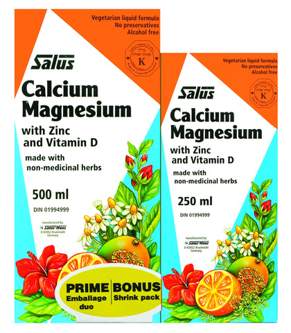 Calcium Magnesium- Salus® - Bonus Shrink Pack 500ml+250ml - Health & Body Nutrition 