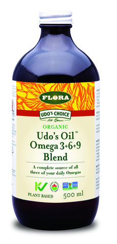Udo's Choice® Udo's Oil™ Omega 3+6+9 Blend-Flora 500ml - Health & Body Nutrition 