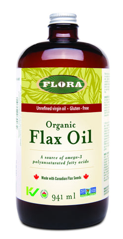 Organic Flax Oil - 946ml - Flora - Health & Body Nutrition 