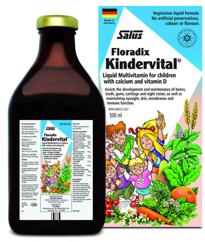 Floradix Kindervital Liquid Multivitamin For Children - 500ml - Salus- New - Health & Body Nutrition 