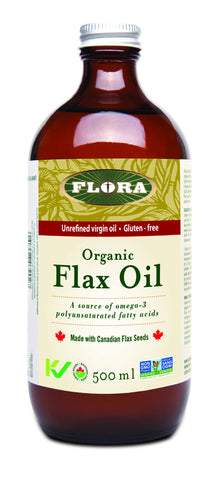 Organic Flax Oil - 500ml - Flora - Health & Body Nutrition 
