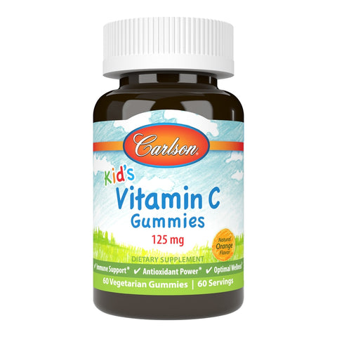 Vitamin C Gummies Kids 125mg - 60 gummies - Carlson - Health & Body Nutrition 