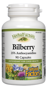 HerbalFactors Bilberry - 90caps - Natural Factors - Health & Body Nutrition 