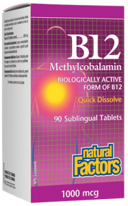 B12 Methylcobalamin - 1000 mcg - 90tabs - Natural Factors - Health & Body Nutrition 
