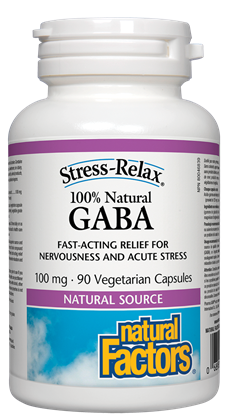 100% Natural GABA 100 mg - 90vcaps - Natural Factors - Health & Body Nutrition 