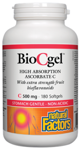 BioCgel 500 mg - 180gels - Natural Factors - Health & Body Nutrition 