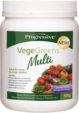 VegeGreens Multi - Blueberry Medley - 500g - Progressive - Health & Body Nutrition 