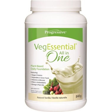VegEssential All-In-One Protein Natural Vanilla - 840g - Progressive - Health & Body Nutrition 