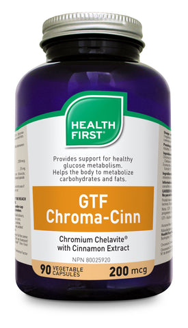 GTF Chroma-Cin 200mcg - 90vcaps - Health First - Health & Body Nutrition 
