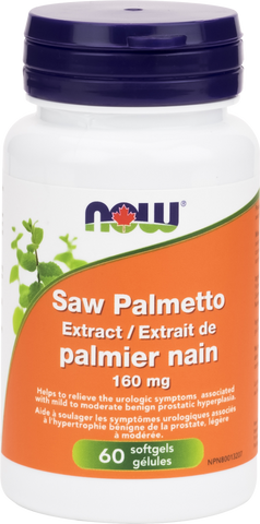 Saw Palmetto 160mg - 60gels - Now - Health & Body Nutrition 