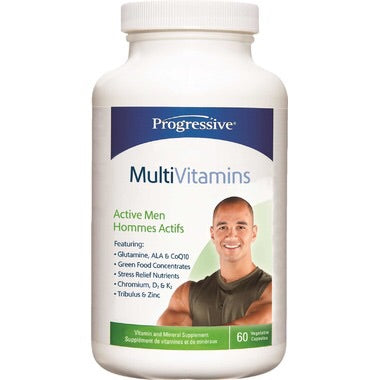 MultiVitamins Active Men - 60vcaps - Progressive - Health & Body Nutrition 