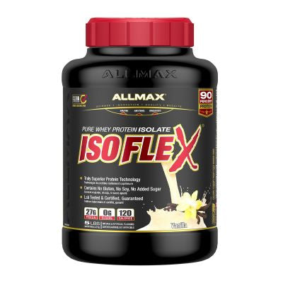Isoflex Whey Protein Isolate Vanilla- 5lbs - Allmax - Health & Body Nutrition 