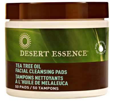 Tea Tree Oil Facial Cleansing Pads - 50pads - Desert Essence - Health & Body Nutrition 