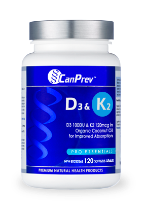 D3 & K2 - 120gels - CanPrev - Health & Body Nutrition 