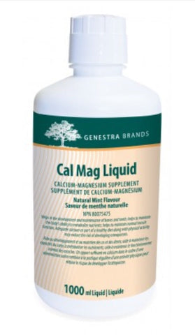 Cal Mag Liquid - Natural Mint Flavour - 1000ml - Genestra - Health & Body Nutrition 