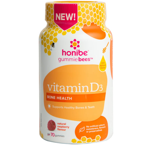 Honey Gummies Vitamin D3 Bone Health - 70gummies - Honibe - Health & Body Nutrition 