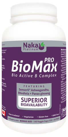 Pro BioMax - Bio Active B Complex - 150vcaps - Naka - Health & Body Nutrition 