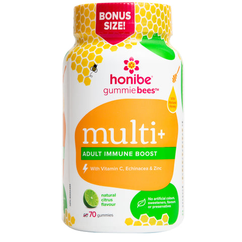 Honey Gummies Complete Adult Multivitamin + Immune - 70gummies - Honibe - Health & Body Nutrition 