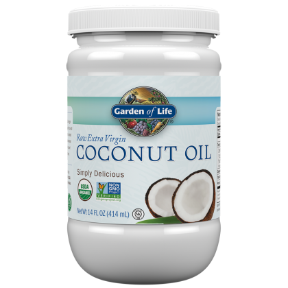 Raw Coconut Oil - 414ml - Garden Of Life - Health & Body Nutrition 