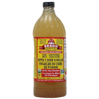 Certified Organic Raw Apple Cider Vinegar 946ml- Braggs - Health & Body Nutrition 