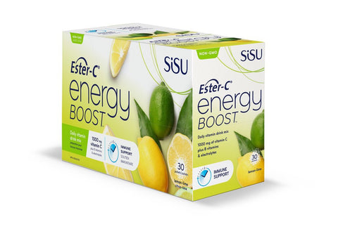Ester-C Energy Boost Lemon Lime - 30 Sachets - Sisu - Health & Body Nutrition 