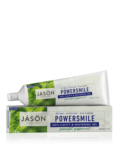 Powersmile Fluoride Free Toothpaste - Peppermint  -170g - Jason - Health & Body Nutrition 