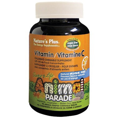 Animal Parade Sugar Free Vitamin C - 90chewables - Nature’s Plus - Health & Body Nutrition 