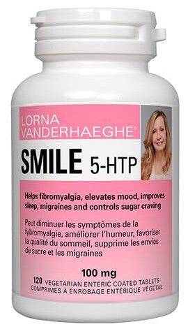 SMILE 5-HTP - 100mg 120vcaps - Lorna Vanderhaeghe - Health & Body Nutrition 