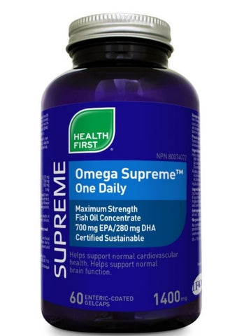 Omega Supreme One Daily 1400mg - 60/120 softgels- Health First - Health & Body Nutrition 