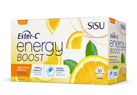 Ester-C Energy Boost Orange - 30 Sachets - Sisu - Health & Body Nutrition 