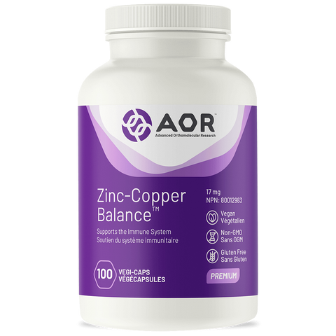 Zinc-Copper Balance - 100vcaps - Aor - Health & Body Nutrition 