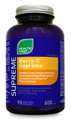 Berry-C Supreme 600mg - 90vcaps - Health First - Health & Body Nutrition 